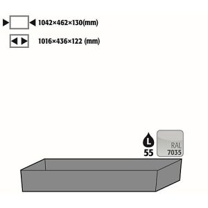 Bodenauffangwanne STAWA-R für asecos Sicherheitsschränke der Q30, Q90 und S90 Serie, Stahlblech, lichtgrau, B 1042 x T 507 x H 131 mm, 55 l Bodenauffangwanne STAWA-R für asecos Sicherheitsschränke der Q30, Q90 und S90 Serie, Stahlblech, lichtgrau, B 1042 x T 507 x H 131 mm, 55 l