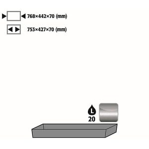 Bodenauffangwanne Stawa-R für asecos Sicherheitsschränke der UB90 Serie, Edelstahl 1.4301, B 768 x T 442 x H 90 mm, 22 l Bodenauffangwanne Stawa-R für asecos Sicherheitsschränke der UB90 Serie, Edelstahl 1.4301, B 768 x T 442 x H 90 mm, 22 l