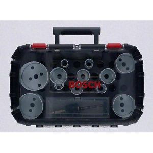 BOSCH Lochsägen-Set Univ.Progressor, 14-tlg., Ø 20-76 mm, Bi-Metall mit 8% Kobalt, Schnitttiefe 40 mm, für Holz/Metall BOSCH Lochsägen-Set Univ.Progressor, 14-tlg., Ø 20-76 mm, Bi-Metall mit 8% Kobalt, Schnitttiefe 40 mm, für Holz/Metall