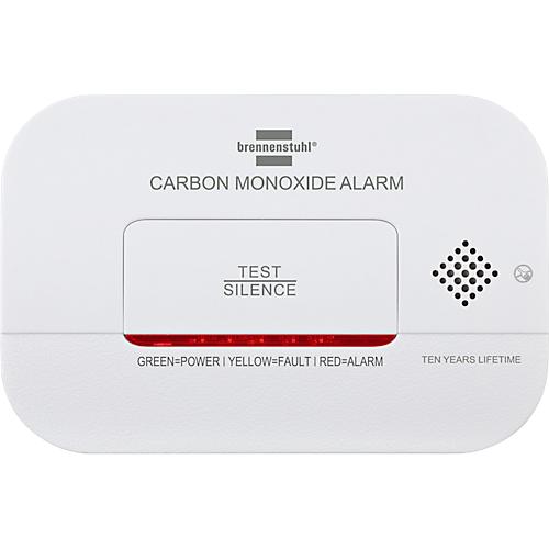 Brennenstuhl Kohlenmonoxid-Melder/CO-Melder CM A 3030, 85 dB Alarm, LED-Anzeige, optisches und akustisches Signal, B 120 x H 80 x T 37 mm, weiß, inkl. 2x AA Batterien