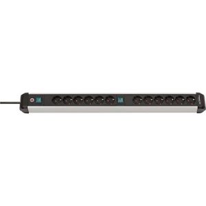 Brennenstuhl Premium-Alu-Line Steckdosenleiste, 12-fach, Aluminium, 3m Kabel, beleuchteter Sicherheitsschalter, 45°-Anordnung, schwarz/silber Brennenstuhl Premium-Alu-Line Steckdosenleiste, 12-fach, Aluminium, 3m Kabel, beleuchteter Sicherheitsschalter, 45°-Anordnung, schwarz/silber