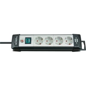 Brennenstuhl Premium-Line Mehrfach-Steckdosenleiste, 4-fach, Aufhängevorrichtung, beleuchteter Sicherheitsschalter, 45°-Anordnung, lichtgrau/schwarz Brennenstuhl Premium-Line Mehrfach-Steckdosenleiste, 4-fach, Aufhängevorrichtung, beleuchteter Sicherheitsschalter, 45°-Anordnung, lichtgrau/schwarz
