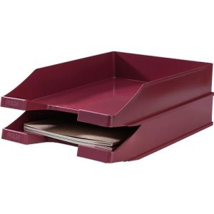 Briefablage KARMA, DIN A4/C4, Kunststoff, stapelbar, stabil, B 255 x T 348 x H 65 mm, öko-rot Briefablage KARMA, DIN A4/C4, Kunststoff, stapelbar, stabil, B 255 x T 348 x H 65 mm, öko-rot