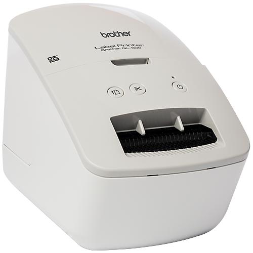 Brother Etikettendrucker QL-600G, Graustufen, für B 12-62 mm, 300 x 600 dpi, 44 Etiketten/Min., USB 2.0, inkl. 8 m Etikettenrolle