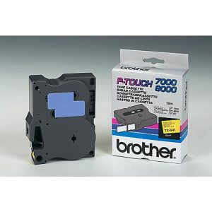 Brother Schriftbandkassette TX-641, 18 mm breit, gelb/schwarz Brother Schriftbandkassette TX-641, 18 mm breit, gelb/schwarz