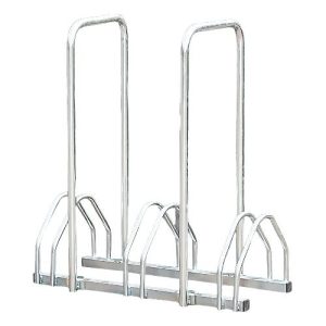 Bügelparker Mottez B135AR, 2-seitig, für Reifen mit B 35-55 mm, mit Diebstahlsicherung, 2 Bügel, für bis zu 3 Fahrräder, B 720 x T 330 x H 830 mm, Stahlrohr, silber Bügelparker Mottez B135AR, 2-seitig, für Reifen mit B 35-55 mm, mit Diebstahlsicherung, 2 Bügel, für bis zu 3 Fahrräder, B 720 x T 330 x H 830 mm, Stahlrohr, silber