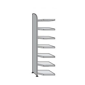 Büroregal Dante®, Eckregalfeld, H 2600 x B 600 mm, ohne Rückwand, lichtgrau Büroregal Dante®, Eckregalfeld, H 2600 x B 600 mm, ohne Rückwand, lichtgrau