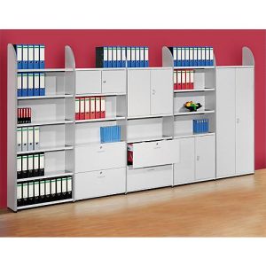 Büroregal Dante®, Regalfeld, H 2250 x B 800 mm, Rückwand, lichtgrau Büroregal Dante®, Regalfeld, H 2250 x B 800 mm, Rückwand, lichtgrau