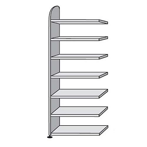 Büroregal Dante®, Regalfeld, H 2600 x B 1000 mm, ohne Rückwand, weiß