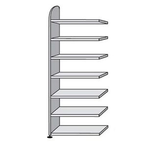 Büroregal Dante®, Regalfeld, H 2600 x B 800 mm, ohne Rückwand, lichtgrau Büroregal Dante®, Regalfeld, H 2600 x B 800 mm, ohne Rückwand, lichtgrau
