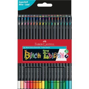 Buntstifte Faber-Castell Black Edition, schwarzes Holz, Dreikantform, farbsortiert, 36er Etui Buntstifte Faber-Castell Black Edition, schwarzes Holz, Dreikantform, farbsortiert, 36er Etui