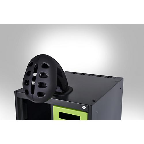 C+P Feuerwehrspind Evolo, Modell EXPERT, 1 Abteil, B 300 x T 500 x H 1850 mm, Bodengleiter, Helmhalter, lichtgrau RAL 7035