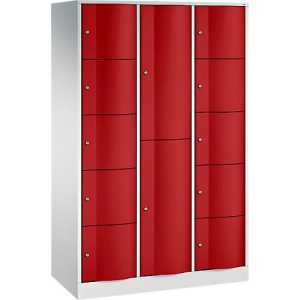C+P Kombi-Schließfachschrank Resisto, 3 Abteile, 12 Fächer, B 1148 x T 540 x H 1950 mm, Lichtgrau/Enzianblau C+P Kombi-Schließfachschrank Resisto, 3 Abteile, 12 Fächer, B 1148 x T 540 x H 1950 mm, Lichtgrau/Enzianblau