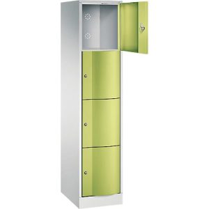 C+P Schließfachschrank Resisto, 1 Abteil, 4 Fächer, B 396 x T 540 x H 1950 mm, Lichtgrau C+P Schließfachschrank Resisto, 1 Abteil, 4 Fächer, B 396 x T 540 x H 1950 mm, Lichtgrau