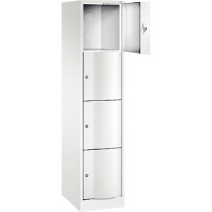 C+P Schließfachschrank Resisto, 1 Abteil, 4 Fächer, B 396 x T 540 x H 1950 mm, Verkehrsweiß C+P Schließfachschrank Resisto, 1 Abteil, 4 Fächer, B 396 x T 540 x H 1950 mm, Verkehrsweiß