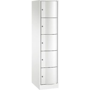 C+P Schließfachschrank Resisto, 1 Abteil, 5 Fächer, B 396 x T 540 x H 1950 mm, Verkehrsweiß C+P Schließfachschrank Resisto, 1 Abteil, 5 Fächer, B 396 x T 540 x H 1950 mm, Verkehrsweiß