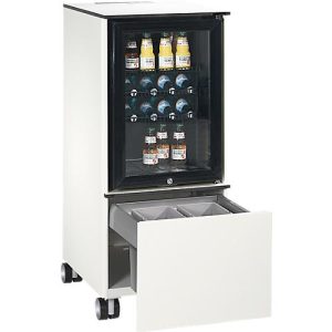 Caddy ASISTO C 3000, mit Kühlschrank, mit Abfallsammler, rollbar, weiß Caddy ASISTO C 3000, mit Kühlschrank, mit Abfallsammler, rollbar, weiß