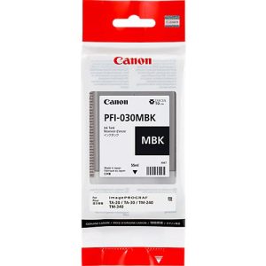 Canon Tintenpatrone PFI-030MBK, 55 ml, Einzelpack, mattschwarz Canon Tintenpatrone PFI-030MBK, 55 ml, Einzelpack, mattschwarz
