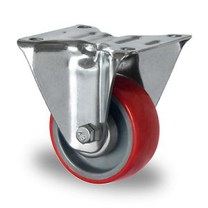 CASCOO Bockrolle N2U6, mit Rad-ø 80 mm x B 32 mm, Polyamid-Felge, Polyurethan-Lauffläche, rot, Rollenlager, bis 130 kg CASCOO Bockrolle N2U6, mit Rad-ø 80 mm x B 32 mm, Polyamid-Felge, Polyurethan-Lauffläche, rot, Rollenlager, bis 130 kg