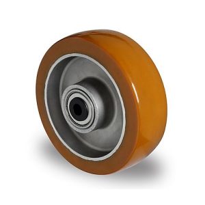 CASCOO Einbaurad AAU5, mit Rad-ø 125 mm x B 40 mm, Aluminium-Felge, Polyurethan-Lauffläche, braun, Doppelkugellager, bis 300 kg CASCOO Einbaurad AAU5, mit Rad-ø 125 mm x B 40 mm, Aluminium-Felge, Polyurethan-Lauffläche, braun, Doppelkugellager, bis 300 kg