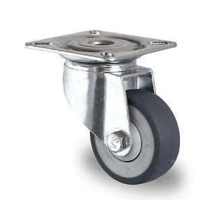 CASCOO Lenkrolle P2T2, mit Rad-ø 50 mm x B 19 mm, Polypropylen-Felge, Elastomer-Lauffläche, grau, Kugellager, bis 50 kg CASCOO Lenkrolle P2T2, mit Rad-ø 50 mm x B 19 mm, Polypropylen-Felge, Elastomer-Lauffläche, grau, Kugellager, bis 50 kg