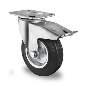 CASCOO Lenkrolle SWS4, mit Totalfeststeller, Rad-ø 125 mm x B 38 mm, Vollgummi-Lauffläche, schwarz, Rollenlager, bis 100 kg CASCOO Lenkrolle SWS4, mit Totalfeststeller, Rad-ø 125 mm x B 38 mm, Vollgummi-Lauffläche, schwarz, Rollenlager, bis 100 kg