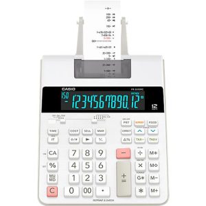 Casio Tischrechner FR-2650RC, Druckfunktion, 12-stelliges Display, 4-Tasten-Speicher Casio Tischrechner FR-2650RC, Druckfunktion, 12-stelliges Display, 4-Tasten-Speicher