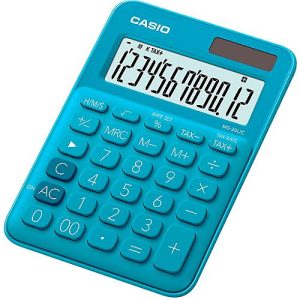 Casio Tischrechner MS-20UC, 12-stelliges LC-Display, Solar-/Batteriebetrieb, türkis Casio Tischrechner MS-20UC, 12-stelliges LC-Display, Solar-/Batteriebetrieb, türkis