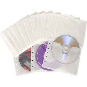 CD/DVD-Vliestaschen, abheftbar, Universal-Lochung, weiß CD/DVD-Vliestaschen, abheftbar, Universal-Lochung, weiß