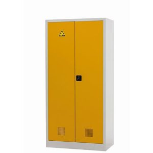 Chemikalienschrank asecos CF-CLASSIC, Flügeltüren, Front Sicherheitsgelb, B 950 x T 500 x H 1950 mm Chemikalienschrank asecos CF-CLASSIC, Flügeltüren, Front Sicherheitsgelb, B 950 x T 500 x H 1950 mm