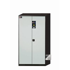 Chemikalienschrank asecos CS-CLASSIC-F, Flügeltüren, Front Lichtgrau, B 1055 x T 520 x H 1950 mm Chemikalienschrank asecos CS-CLASSIC-F, Flügeltüren, Front Lichtgrau, B 1055 x T 520 x H 1950 mm