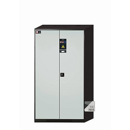 Chemikalienschrank asecos CS-CLASSIC-F, Flügeltüren, Front Lichtgrau, B 1055 x T 520 x H 1950 mm
