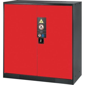 Chemikalienschrank Asecos CS-CLASSIC, Flügeltür, 2 Böden, 1055x520x1105 mm, verkehrsrot Chemikalienschrank Asecos CS-CLASSIC, Flügeltür, 2 Böden, 1055x520x1105 mm, verkehrsrot