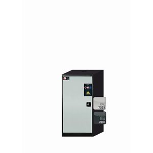 Chemikalienschrank asecos CS-CLASSIC, Flügeltür, Anschlag links, Front Lichtgrau, B 545 x T 520 x H 1105 mm Chemikalienschrank asecos CS-CLASSIC, Flügeltür, Anschlag links, Front Lichtgrau, B 545 x T 520 x H 1105 mm