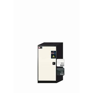 Chemikalienschrank asecos CS-CLASSIC, Flügeltür, Anschlag links, Front Reinweiß, B 545 x T 520 x H 1105 mm Chemikalienschrank asecos CS-CLASSIC, Flügeltür, Anschlag links, Front Reinweiß, B 545 x T 520 x H 1105 mm