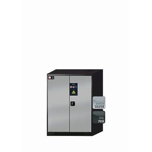 Chemikalienschrank asecos CS-CLASSIC, Flügeltüren, Front asecos Silber, B 810 x T 520 x H 1105 mm Chemikalienschrank asecos CS-CLASSIC, Flügeltüren, Front asecos Silber, B 810 x T 520 x H 1105 mm