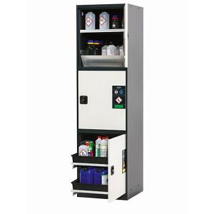 Chemikalienschrank asecos CS-CLASSIC-MultiRisk, Flügeltüren, Front Reinweiß, B 545 x T 520 x H 1950 mm Chemikalienschrank asecos CS-CLASSIC-MultiRisk, Flügeltüren, Front Reinweiß, B 545 x T 520 x H 1950 mm