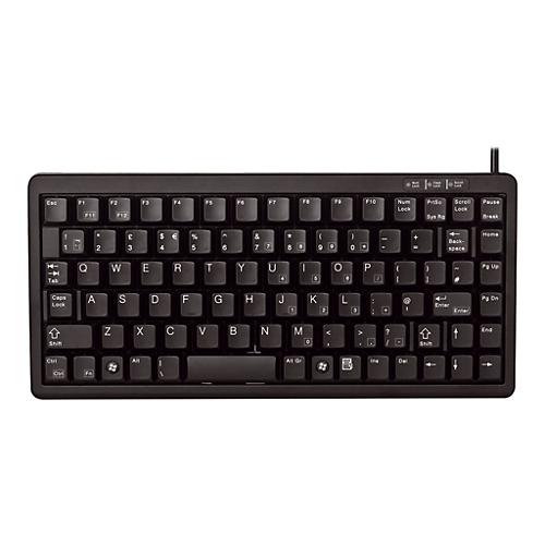 CHERRY Compact-Keyboard G84-4100 - Tastatur - PS/2, USB - Pan-Nordic - Schwarz