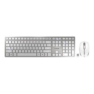 CHERRY DW 9100 SLIM – Tastatur-und-Maus-Set – kabellos – 2.4 GHz, Bluetooth 4.0 – US mit Euro-Symbol – weiß, Silber CHERRY DW 9100 SLIM – Tastatur-und-Maus-Set – kabellos – 2.4 GHz, Bluetooth 4.0 – US mit Euro-Symbol – weiß, Silber