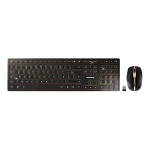 CHERRY DW 9100 SLIM – Tastatur-und-Maus-Set – kabellos – 2.4 GHz, Bluetooth 4.2 – Französisch – schwarz/bronze CHERRY DW 9100 SLIM – Tastatur-und-Maus-Set – kabellos – 2.4 GHz, Bluetooth 4.2 – Französisch – schwarz/bronze