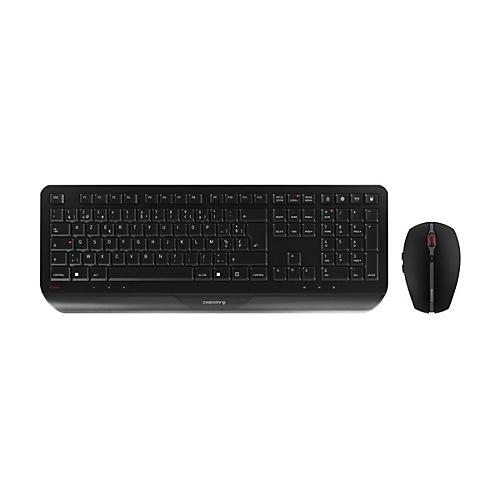 CHERRY GENTIX DESKTOP - Tastatur-und-Maus-Set - Belgien - Schwarz