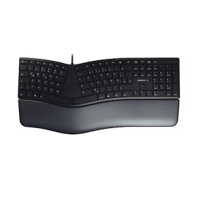 Cherry Tastatur KC 4500 ERGO, deutsches Tastaturlayout, USB, ergonomisch geformt, gepolsterte Handballenauflage, neigbar, mit USB-Kabel, schwarz Cherry Tastatur KC 4500 ERGO, deutsches Tastaturlayout, USB, ergonomisch geformt, gepolsterte Handballenauflage, neigbar, mit USB-Kabel, schwarz