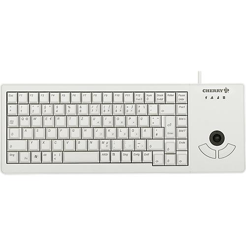Cherry Tastaur XS Trackball Keyboard G84-5400, mit 2 Maustasten, USB-Anschluss, hellgrau