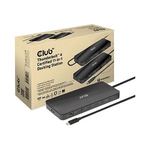 Club 3D – Dockingstation – USB-C / Thunderbolt 3 / Thunderbolt 4 – 3 x Thunderbolt 4 – 1GbE – 140 Watt Club 3D – Dockingstation – USB-C / Thunderbolt 3 / Thunderbolt 4 – 3 x Thunderbolt 4 – 1GbE – 140 Watt