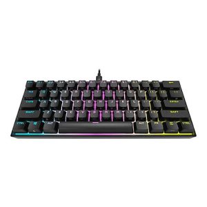 CORSAIR Gaming K65 RGB MINI 60% – Tastatur – Hintergrundbeleuchtung – USB – Deutsch – Tastenschalter: CHERRY MX Speed CORSAIR Gaming K65 RGB MINI 60% – Tastatur – Hintergrundbeleuchtung – USB – Deutsch – Tastenschalter: CHERRY MX Speed