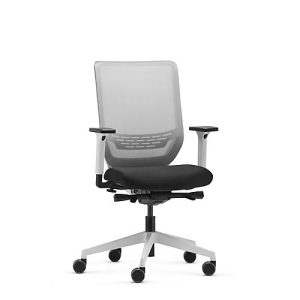 Dauphin Bürostuhl to-sync work mesh pro white, mit Armlehnen, Synchronmechanik, Flachsitz, Netzrücken, weiß/schwarz Dauphin Bürostuhl to-sync work mesh pro white, mit Armlehnen, Synchronmechanik, Flachsitz, Netzrücken, weiß/schwarz