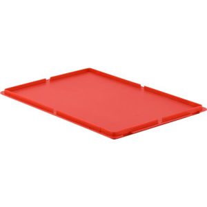 Deckel, für Kasten im EURO-Maß der Serie MF und LTF, ohne Haken, rot Deckel, für Kasten im EURO-Maß der Serie MF und LTF, ohne Haken, rot