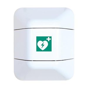 Defibrillatorschrank, B 434 x T 225 x H 528 mm, weiß Defibrillatorschrank, B 434 x T 225 x H 528 mm, weiß
