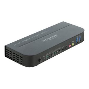 Delock DisplayPort 1.4 KVM Switch 8K 30 Hz with USB 3.0 and Audio – KVM-/Audio-/USB-Switch – 2 Anschlüsse Delock DisplayPort 1.4 KVM Switch 8K 30 Hz with USB 3.0 and Audio – KVM-/Audio-/USB-Switch – 2 Anschlüsse