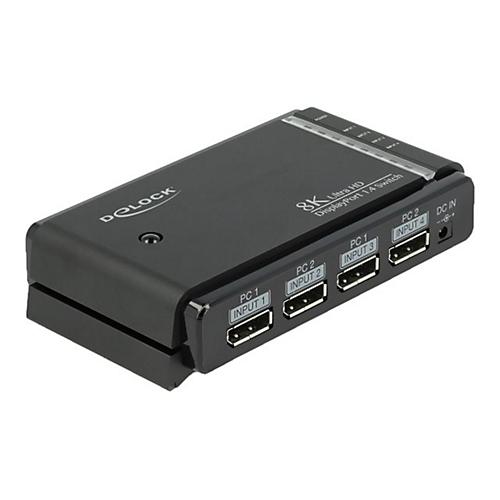 Delock DisplayPort 1.4 Switch 2 x 2 DisplayPort in to 1 x 2 DisplayPort out 8K - Video/Audio-Schalter